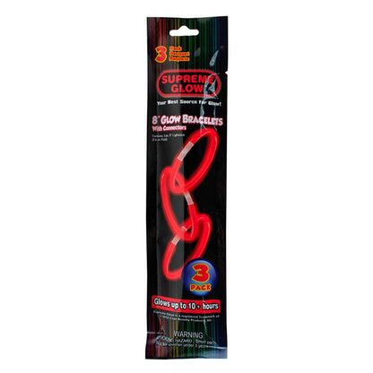 Red Glow Bracelets (3 Per pack)