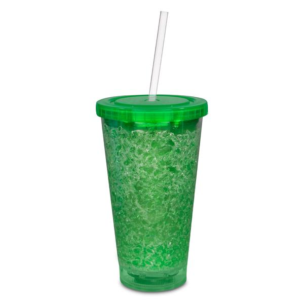 LED Green Crystal 16 oz Tumbler