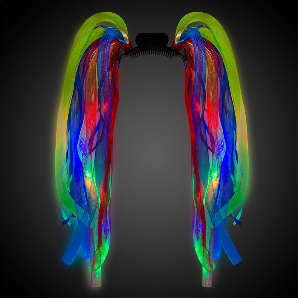 LED Rainbow Dreads Headband