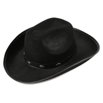 Black Felt Studded Cowboy Hat