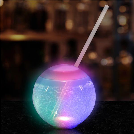 LED 20 oz. Tumbler Ball Cup with Straw