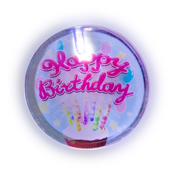 LED Happy Birthday Pin