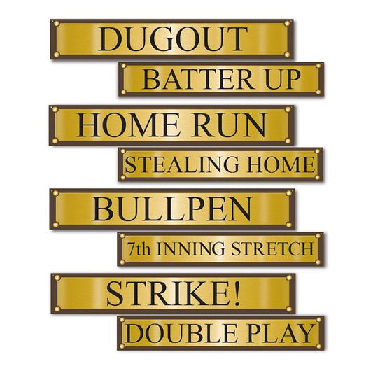 Baseball Street Signs Cutouts (4 Per pack)