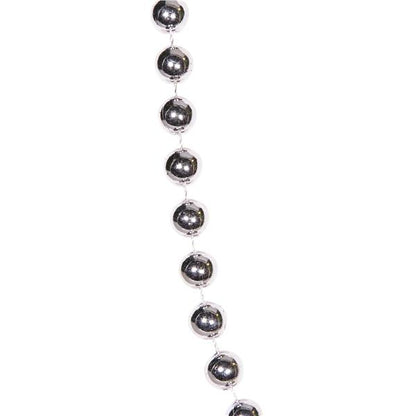 Silver 33" 12mm Bead Necklaces (12 Per pack)