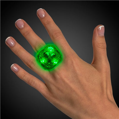 LED Green Diamond Ring