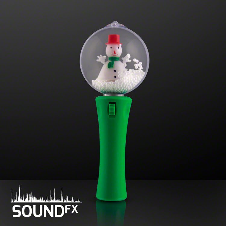 LED Spinning Snowman Light Wand