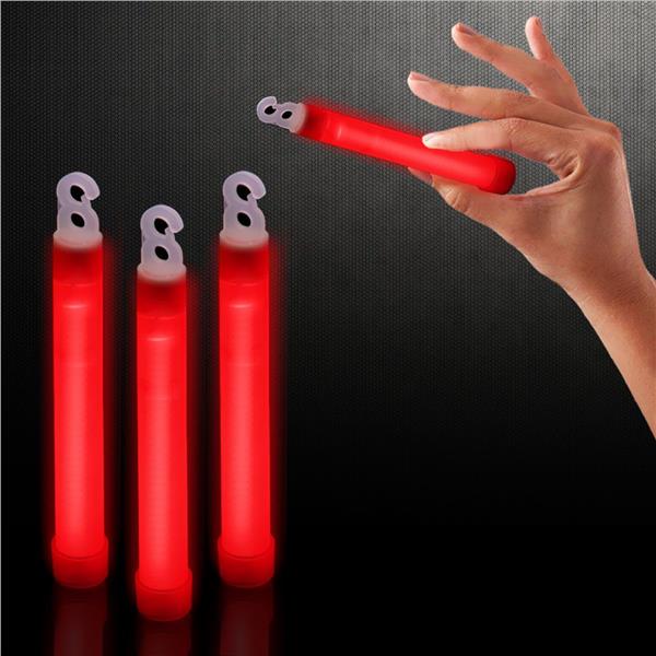 Red 6" Premium Glow Sticks (25 Per pack)