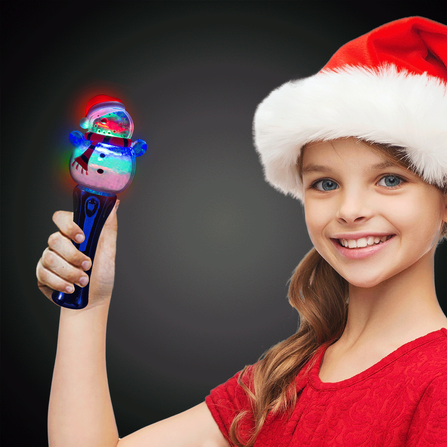 LED Snowman Spinner Wand