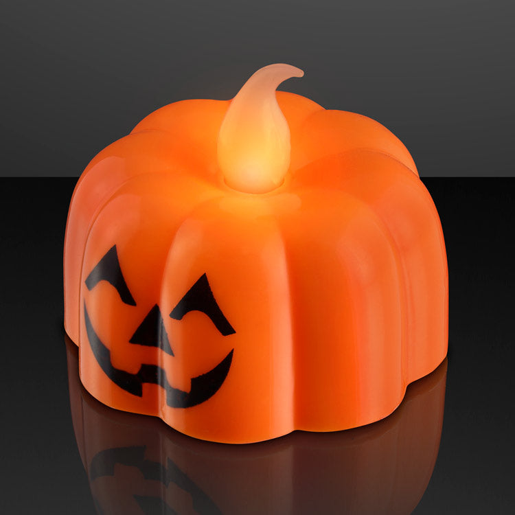 Pumpkin Lights LED Tea Light Candles 1.75"