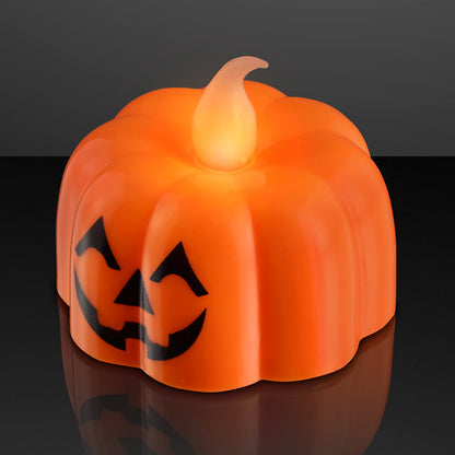 Pumpkin Lights LED Tea Light Candles 1.75"