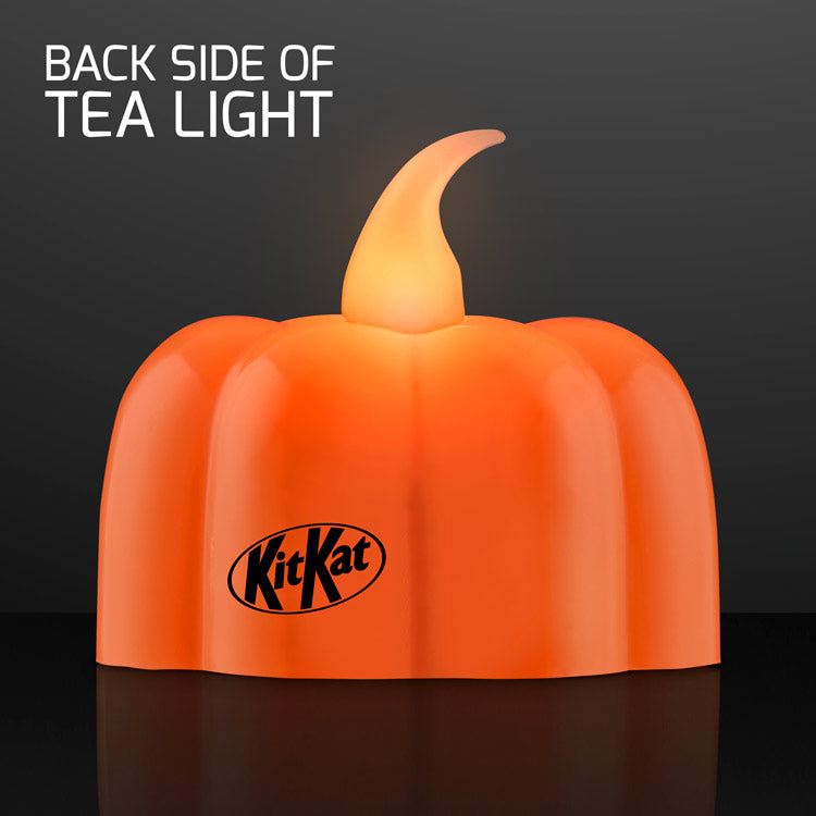 Pumpkin Lights LED Tea Light Candles 1.75"