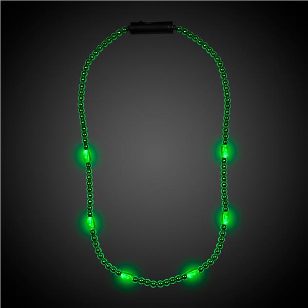 LED Green 30" Beaded Necklace