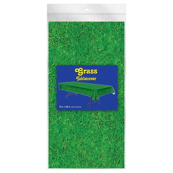 Green Grass Plastic Table Cover