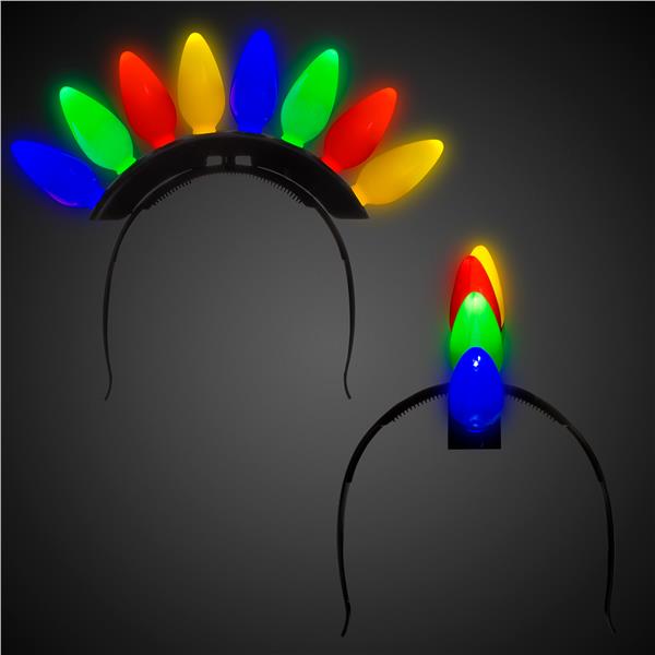 LED Christmas Bulb Headband