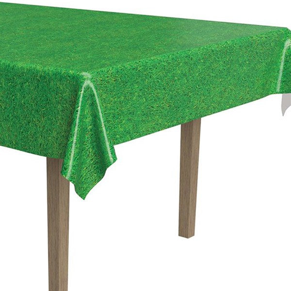 Green Grass Plastic Table Cover