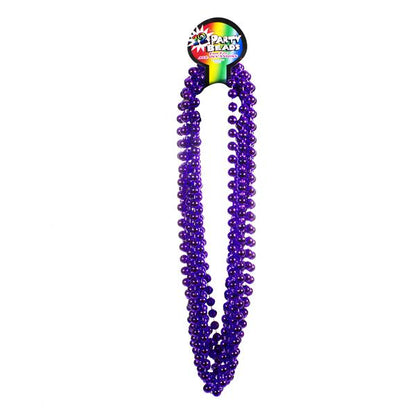 Purple 33" 12mm Bead Necklaces (12 Per pack)