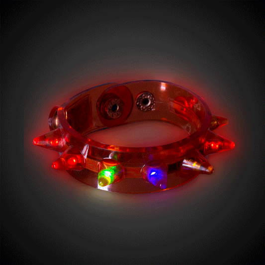 LED Spike Bracelets (12 Per pack)