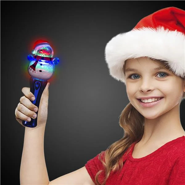 LED Snowman Spinner Wand