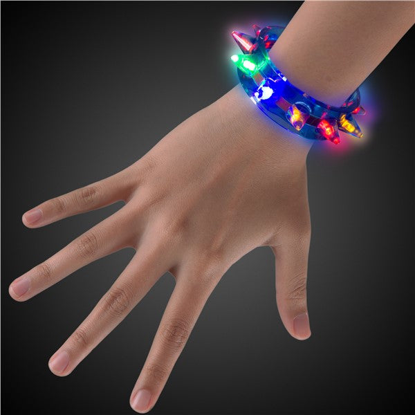 LED Spike Bracelets (12 Per pack)