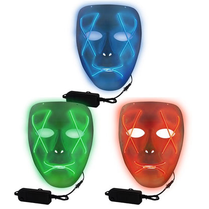 Assorted EL Wire Masks (3 Per pack)