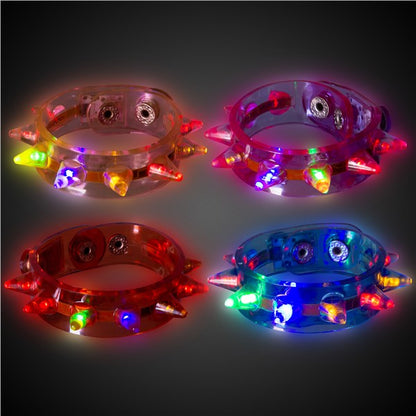 LED Spike Bracelets (12 Per pack)