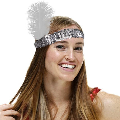 White Feather Headband