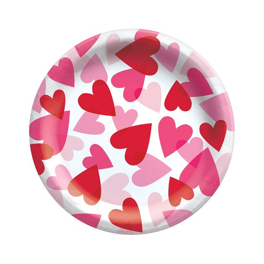 Hearts All Over 7" Plates (20 per pack)