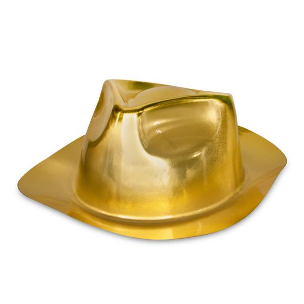 Gold Fedora Hats(12 Per pack)