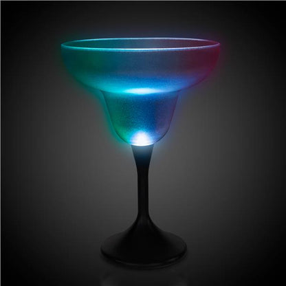 LED 10 oz. Margarita Glass Black Stem