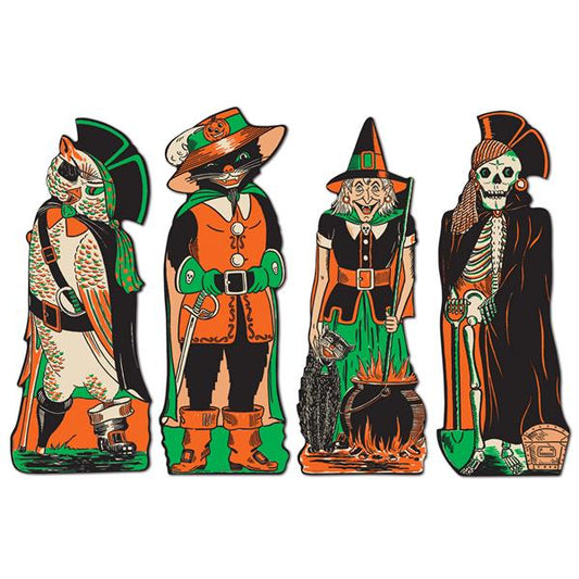 Vintage Halloween Cutouts (4 Per pack)