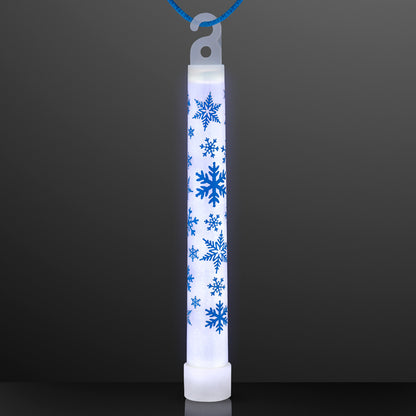 Frozen Snowflakes 6" White Glow Sticks