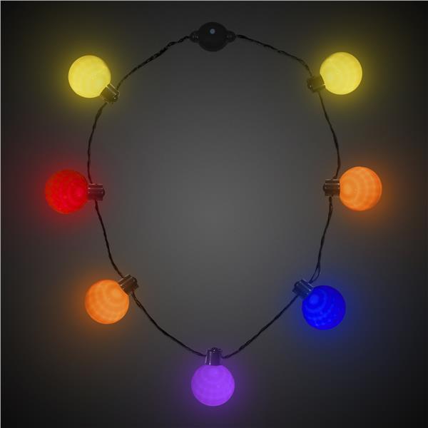 LED Rainbow Ball Necklace