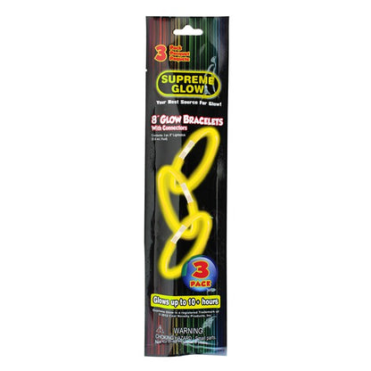 Yellow Glow Bracelets(3 Per pack)