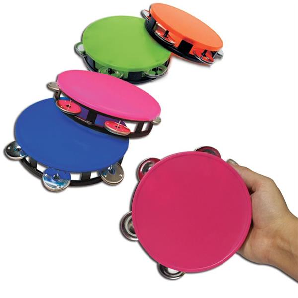 Neon 5 1/2" Party Tambourine (12 Per pack)