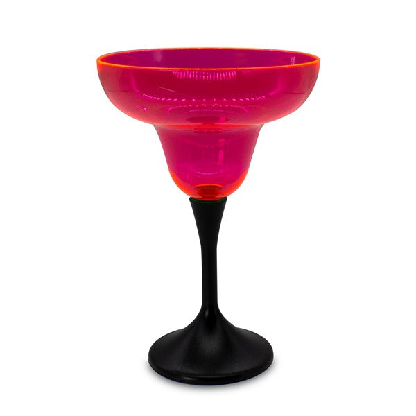 Neon Pink LED 10 oz. Margarita Glass