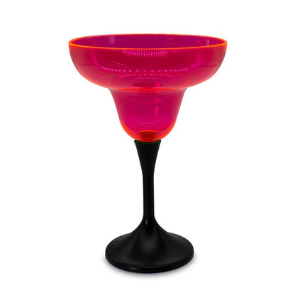 Neon Pink LED 10 oz. Margarita Glass