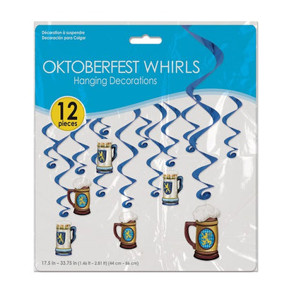 Oktoberfest Whirl Decorations (12 Per pack)