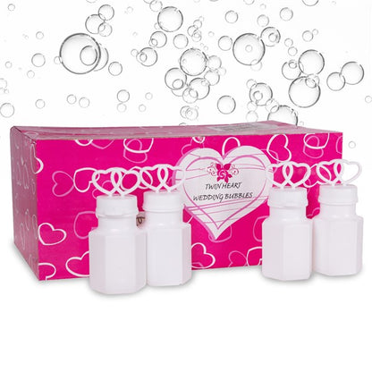 Double Heart Bubble Bottles (24 per pack)