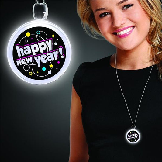 LED Happy New Year Necklace