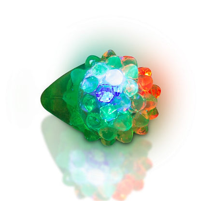 LED Green Jelly Bumpy Rings (24 Per pack)