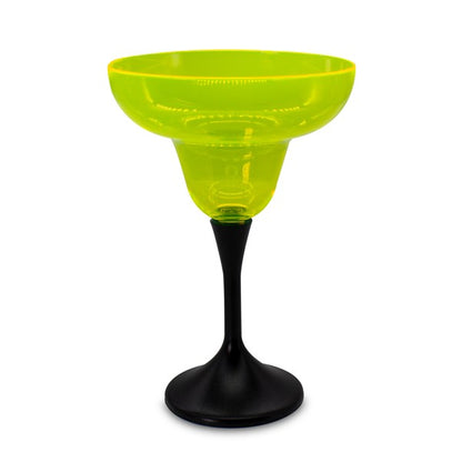 Neon Yellow LED 10 oz. Margarita Glass