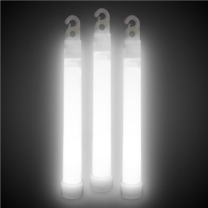 White 6" Premium Glow Sticks (25 Per pack)