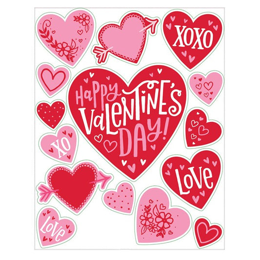 Valentine's Day Window Clings