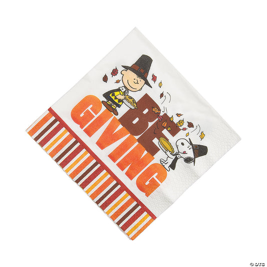 Peanuts® Thanksgiving with Snoopy and Charlie Brown Luncheon Napkins  (16 Per pack)