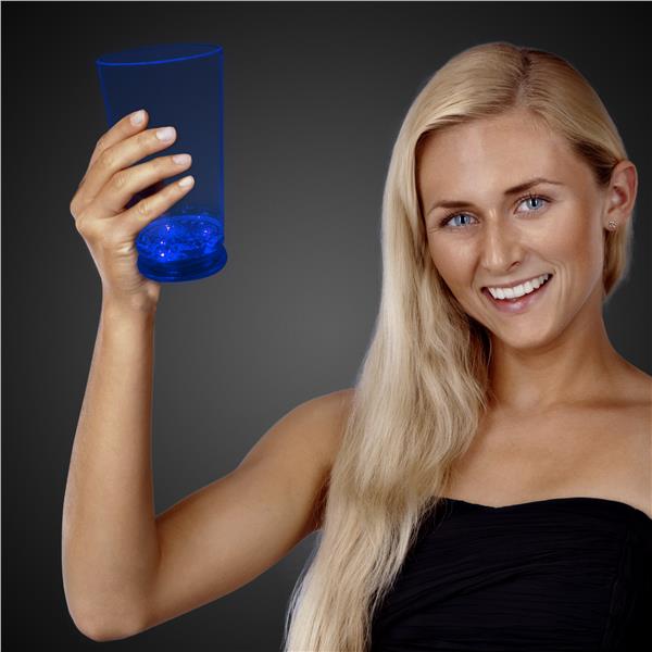 LED Blue 16 oz. Pint Glass