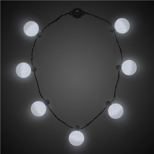 LED White Ball Necklace