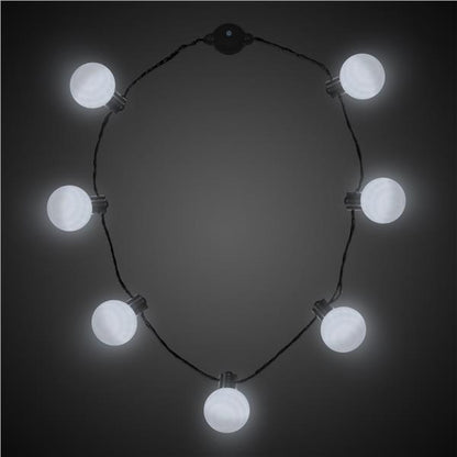 LED White Ball Necklace