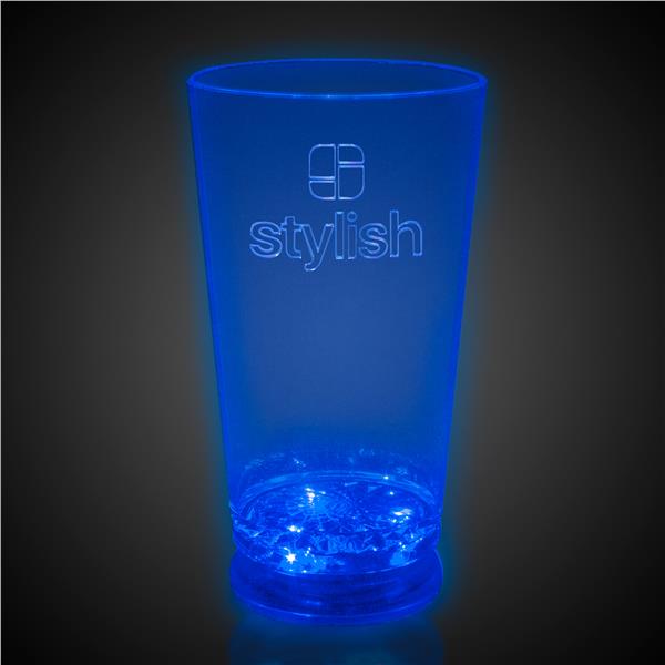 LED Blue 16 oz. Pint Glass