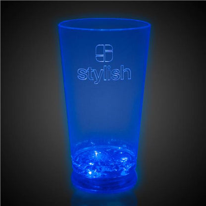 LED Blue 16 oz. Pint Glass