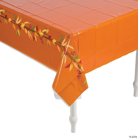 Thankful Thanksgiving Plastic Tablecloth (16 Per pack)